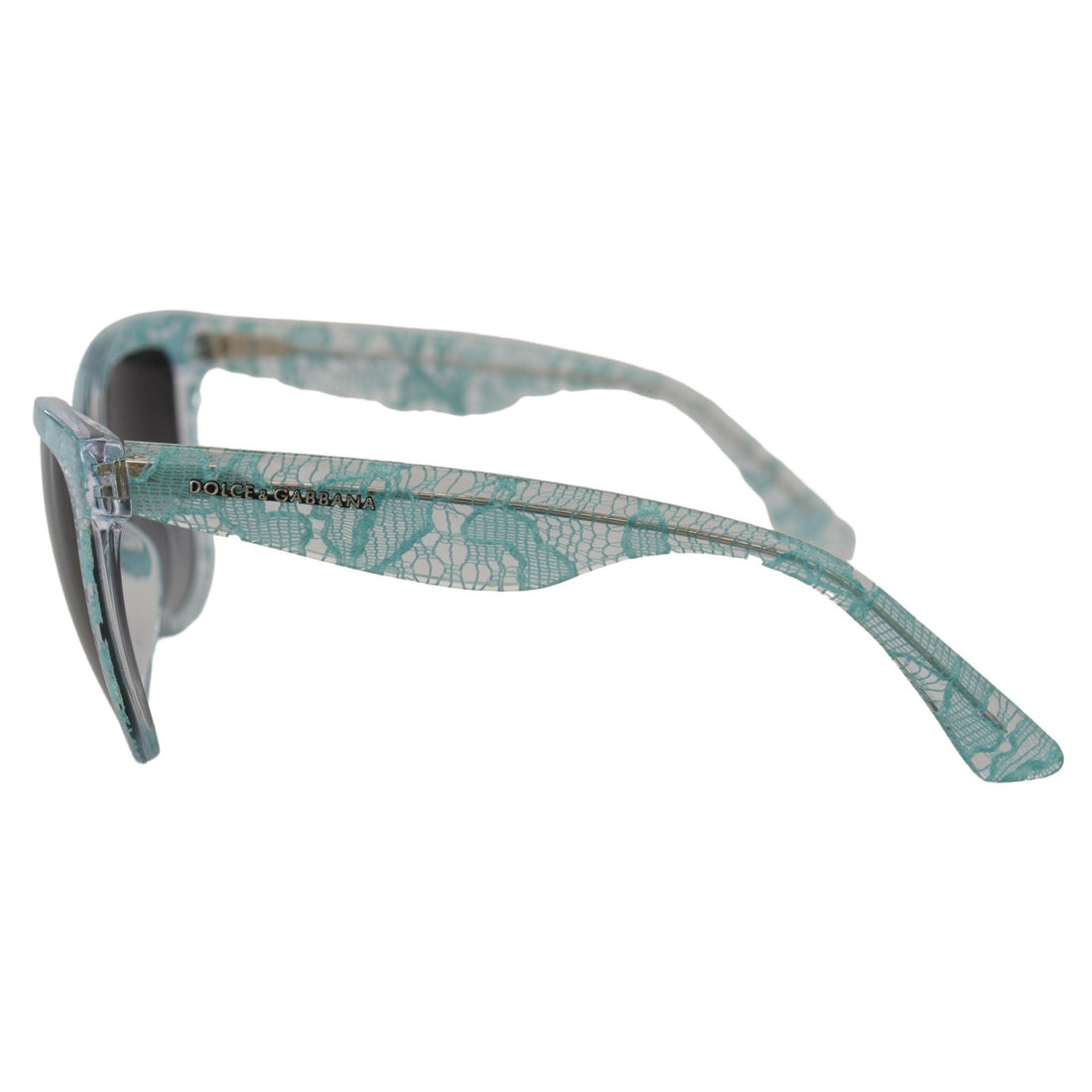 Dolce & Gabbana Elegant Blue Lace Detail Sunglasses