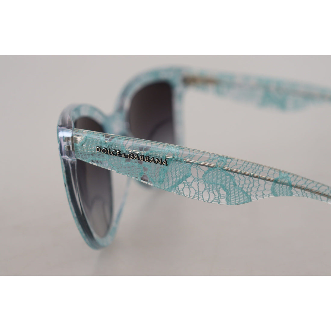 Dolce & Gabbana Elegant Blue Lace Detail Sunglasses