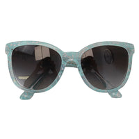 Dolce & Gabbana Elegant Blue Lace Detail Sunglasses