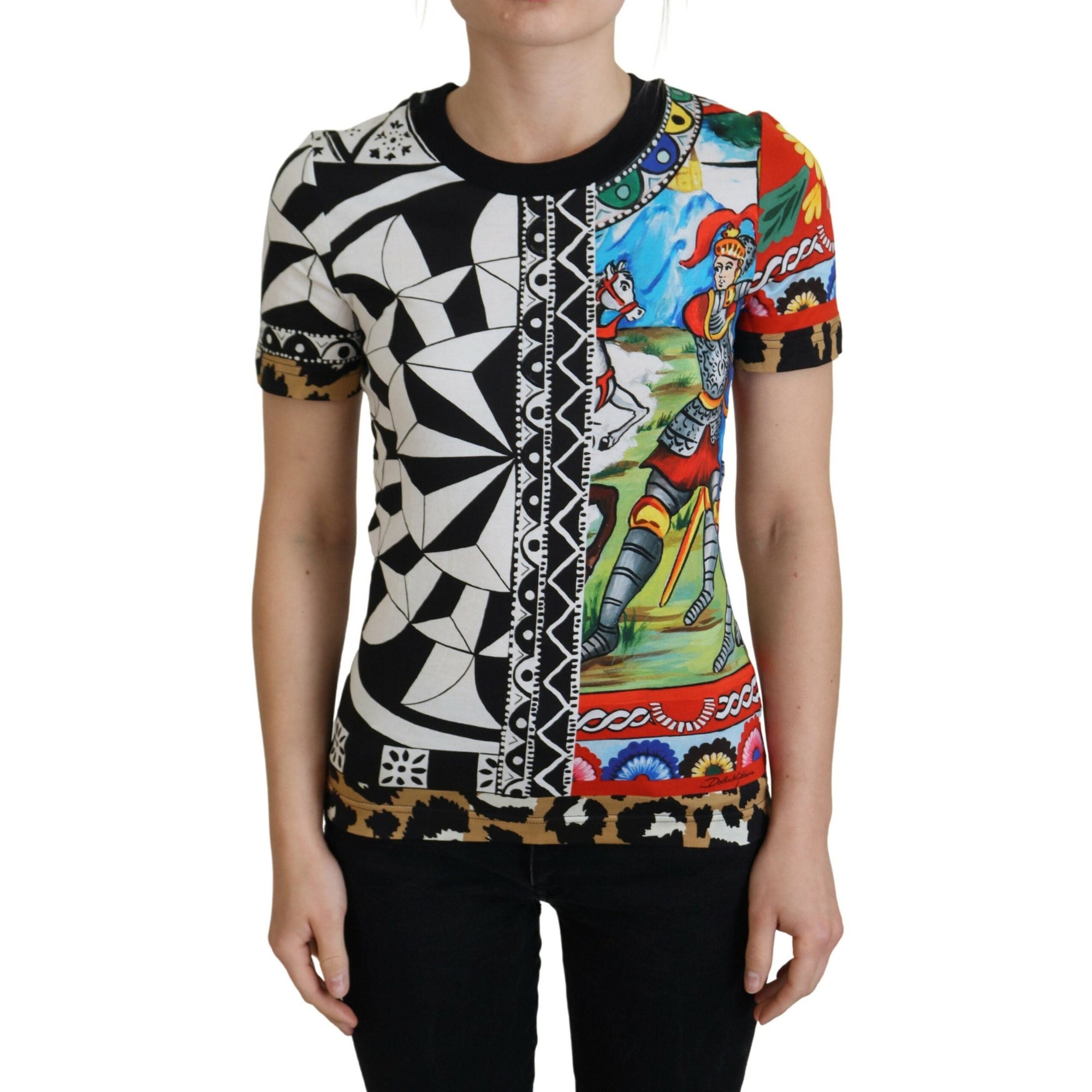Dolce &amp; Gabbana Elegant Multicolor Cotton Casual Tee