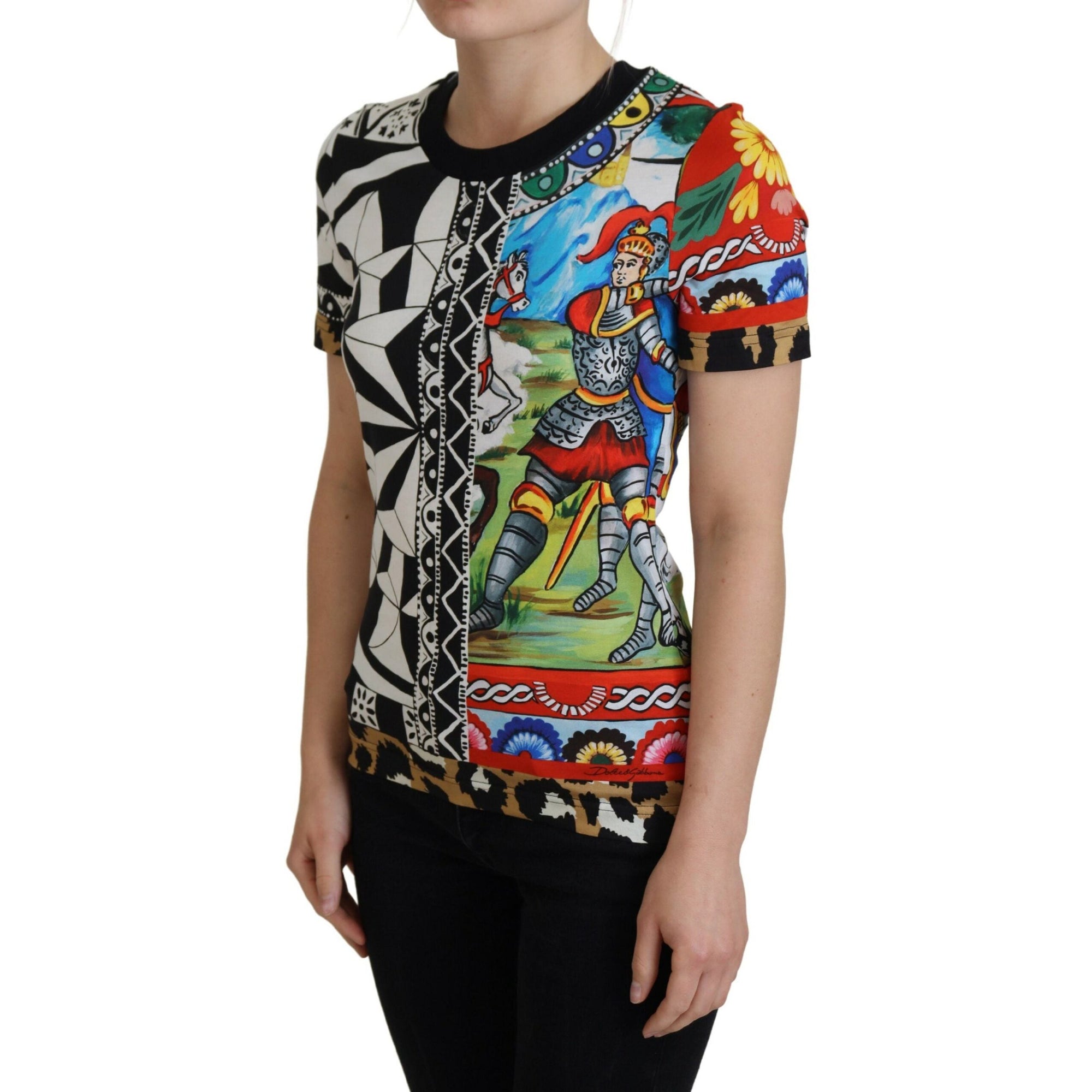 Dolce &amp; Gabbana Elegant Multicolor Cotton Casual Tee