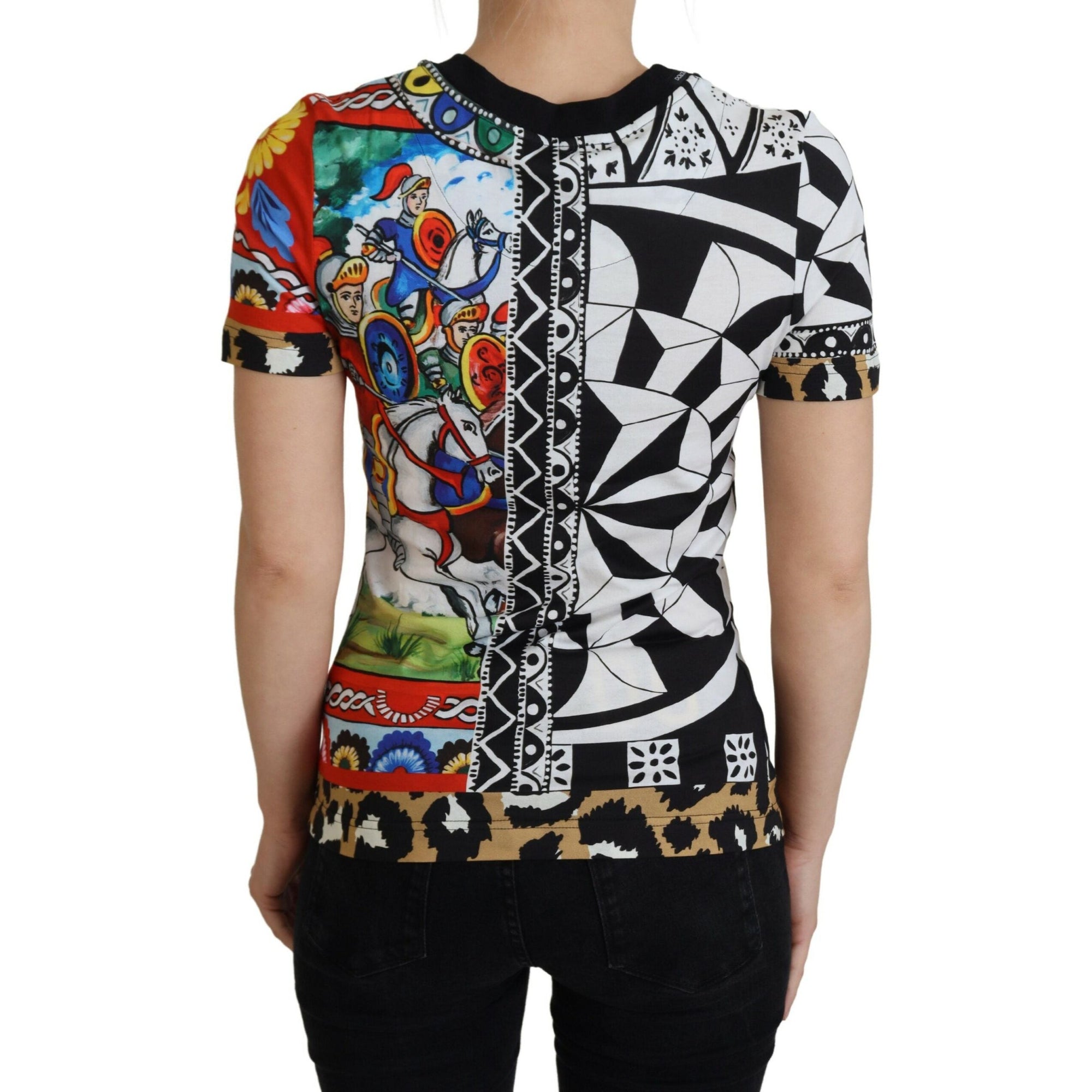 Dolce &amp; Gabbana Elegant Multicolor Cotton Casual Tee
