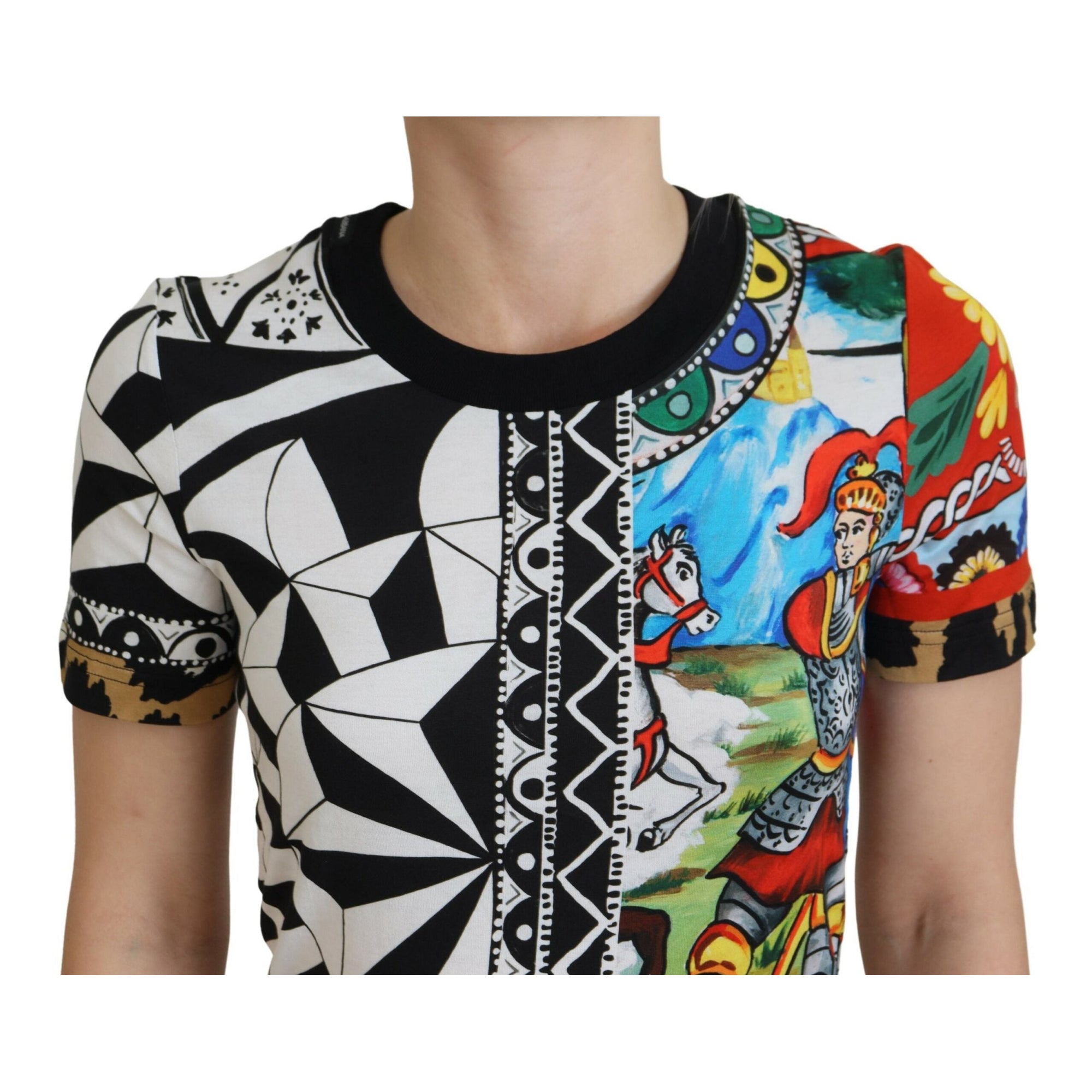 Dolce &amp; Gabbana Elegant Multicolor Cotton Casual Tee