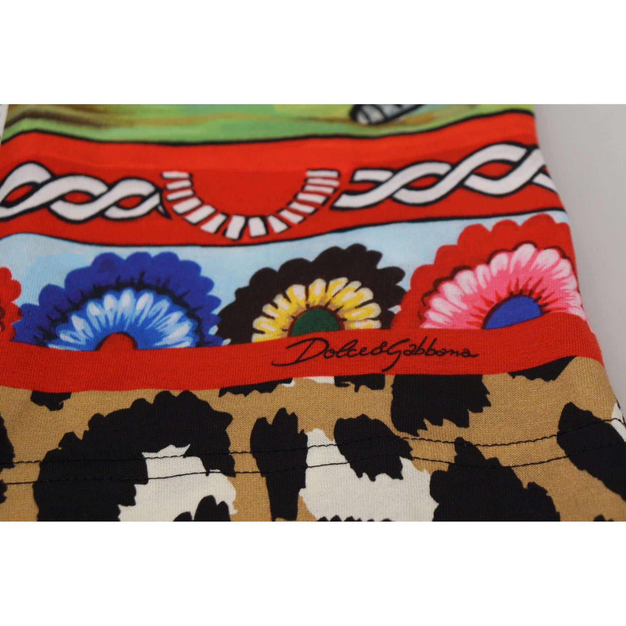 Dolce &amp; Gabbana Elegant Multicolor Cotton Casual Tee