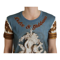 Dolce & Gabbana Chic Angel Print Casual Cotton Tee