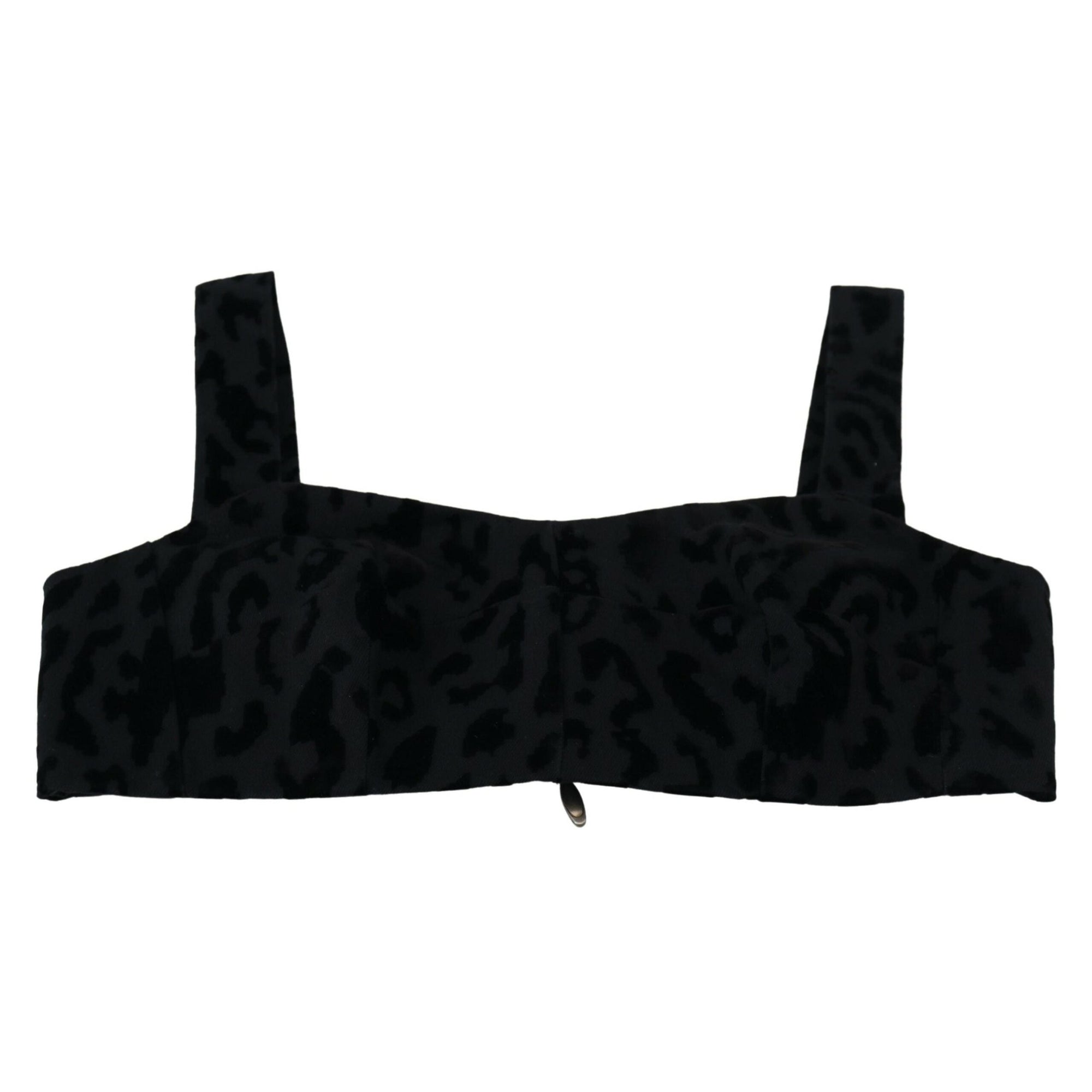 Dolce &amp; Gabbana Elegant Black Cotton Blend Bustier Corset Top