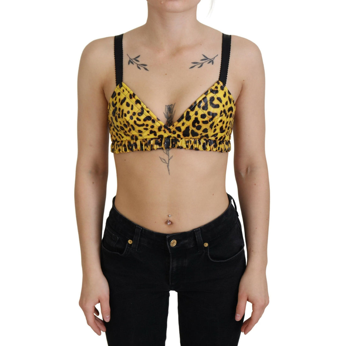 Dolce & Gabbana Chic Leopard Print Sleeveless Corset Top