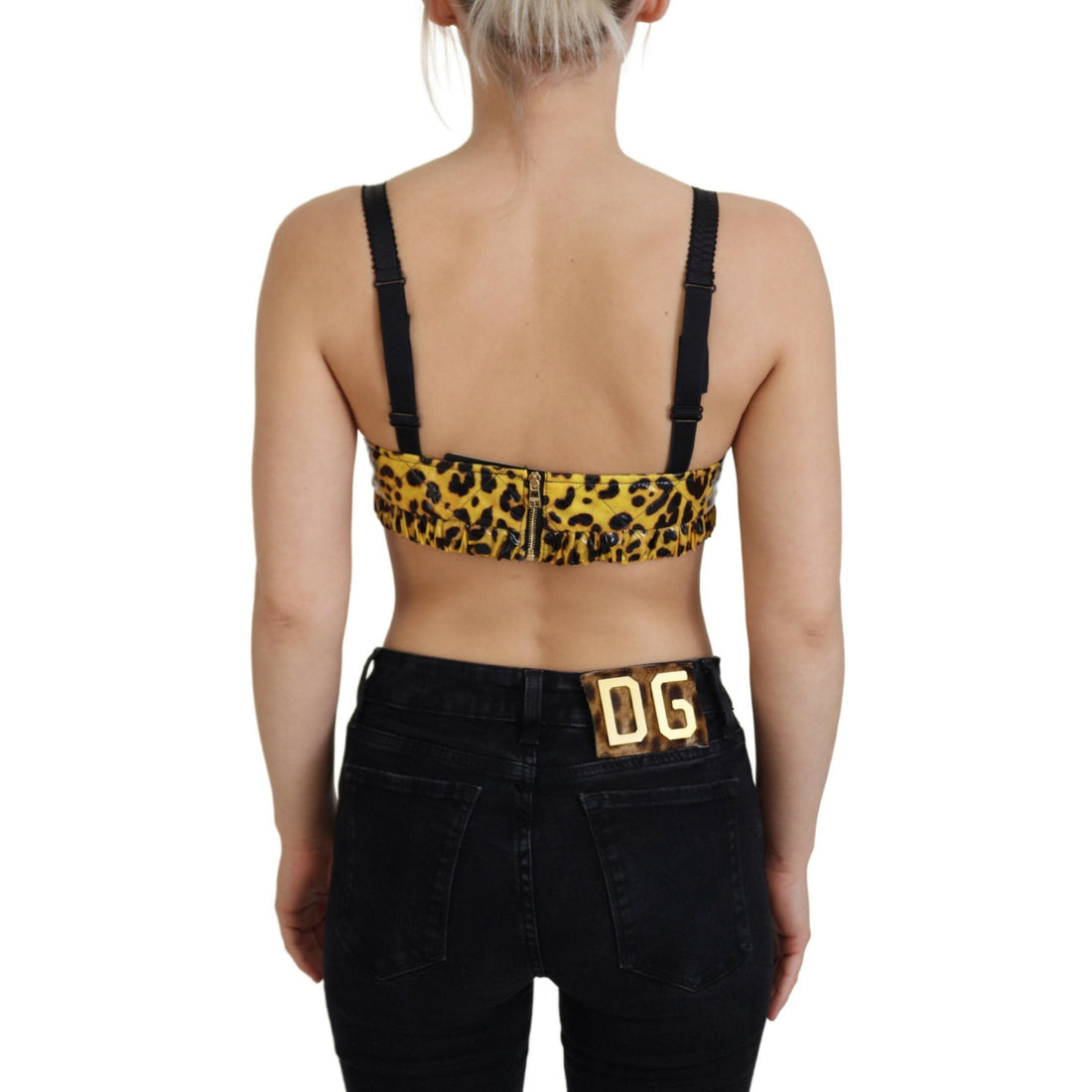 Dolce & Gabbana Chic Leopard Print Sleeveless Corset Top