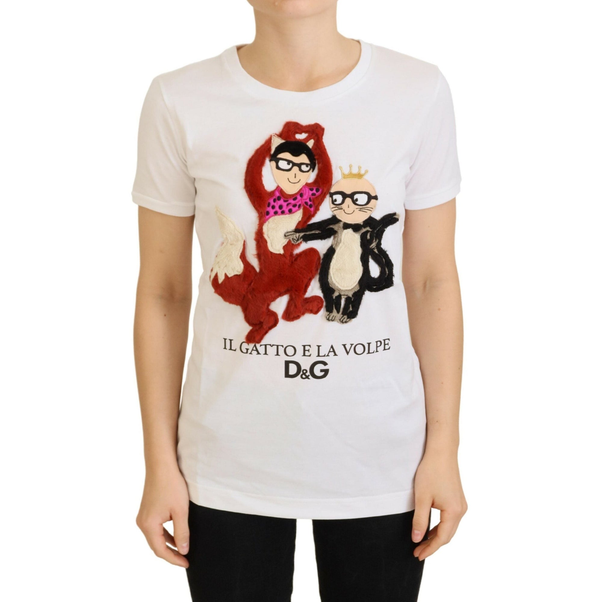 Dolce &amp; Gabbana Iconic Prints Designer Cotton Tee