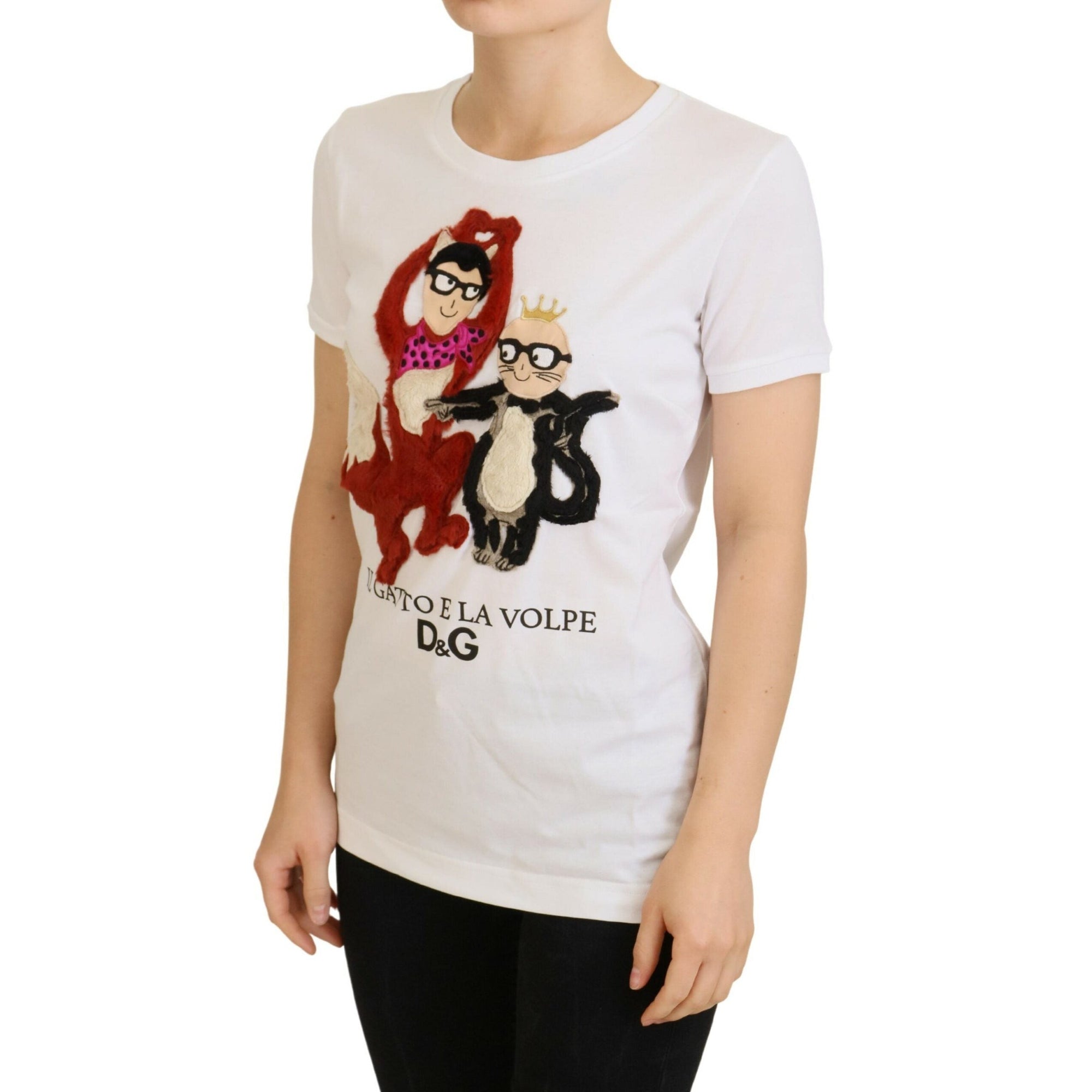 Dolce &amp; Gabbana Iconic Prints Designer Cotton Tee