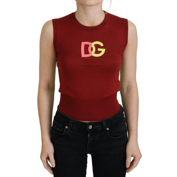 Dolce & Gabbana Elegant Silk Casual Top Red Green