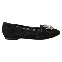 Dolce & Gabbana Elegant Floral Lace Flat Vally Shoes