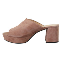 Prada Elegant Dark Rose Suede Heels