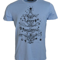 Dolce & Gabbana Elegant Light Blue Cotton Tee