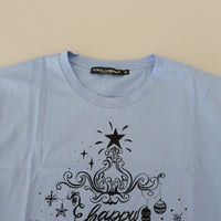 Dolce & Gabbana Elegant Light Blue Cotton Tee