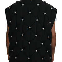 Dolce & Gabbana Elegant Black Sleeveless Vest Jacket