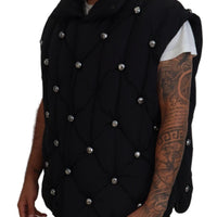 Dolce & Gabbana Elegant Black Sleeveless Vest Jacket