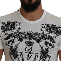 Dolce & Gabbana Elegant Floral Crown Tee