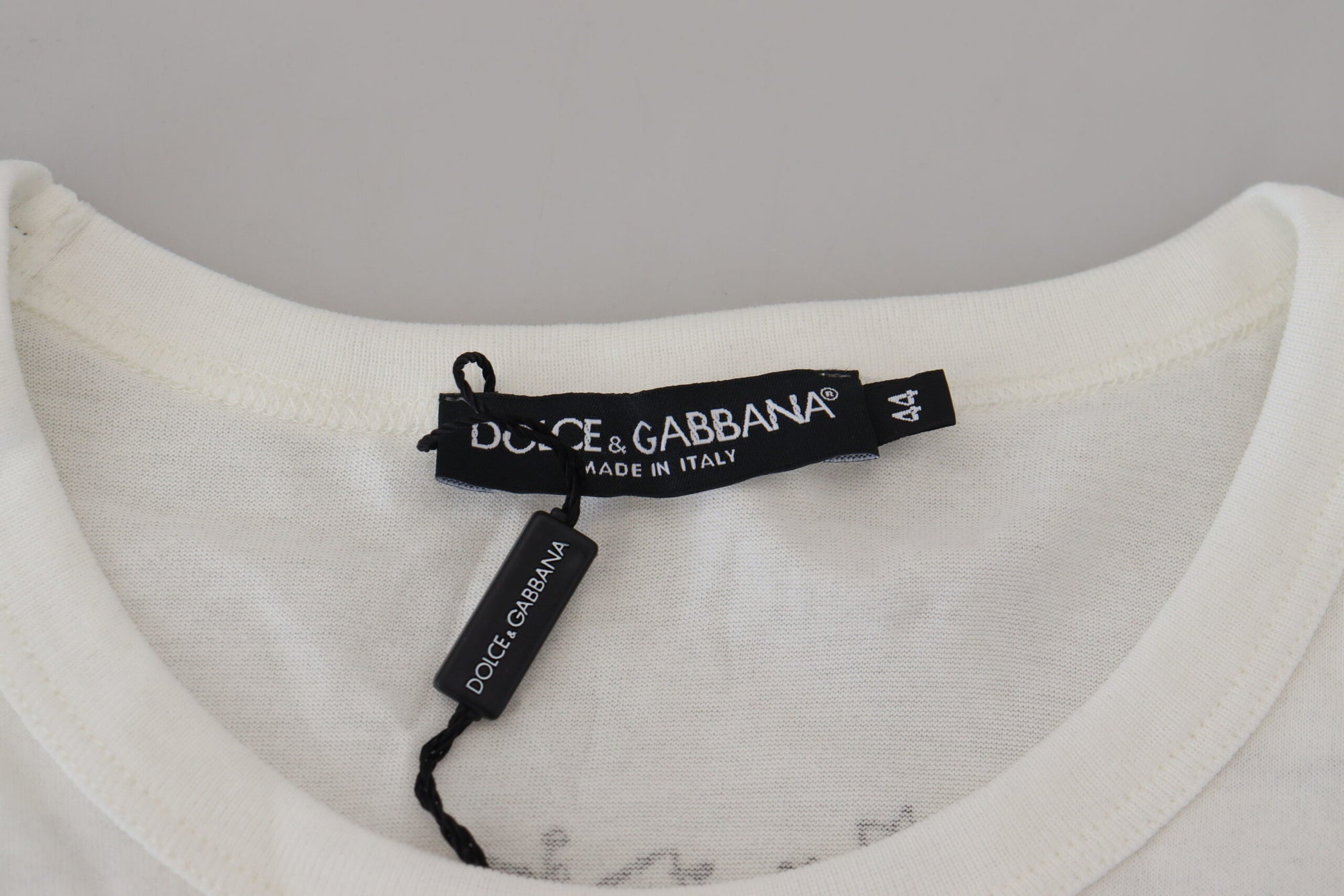 Dolce &amp; Gabbana Elegant Floral Crown Tee
