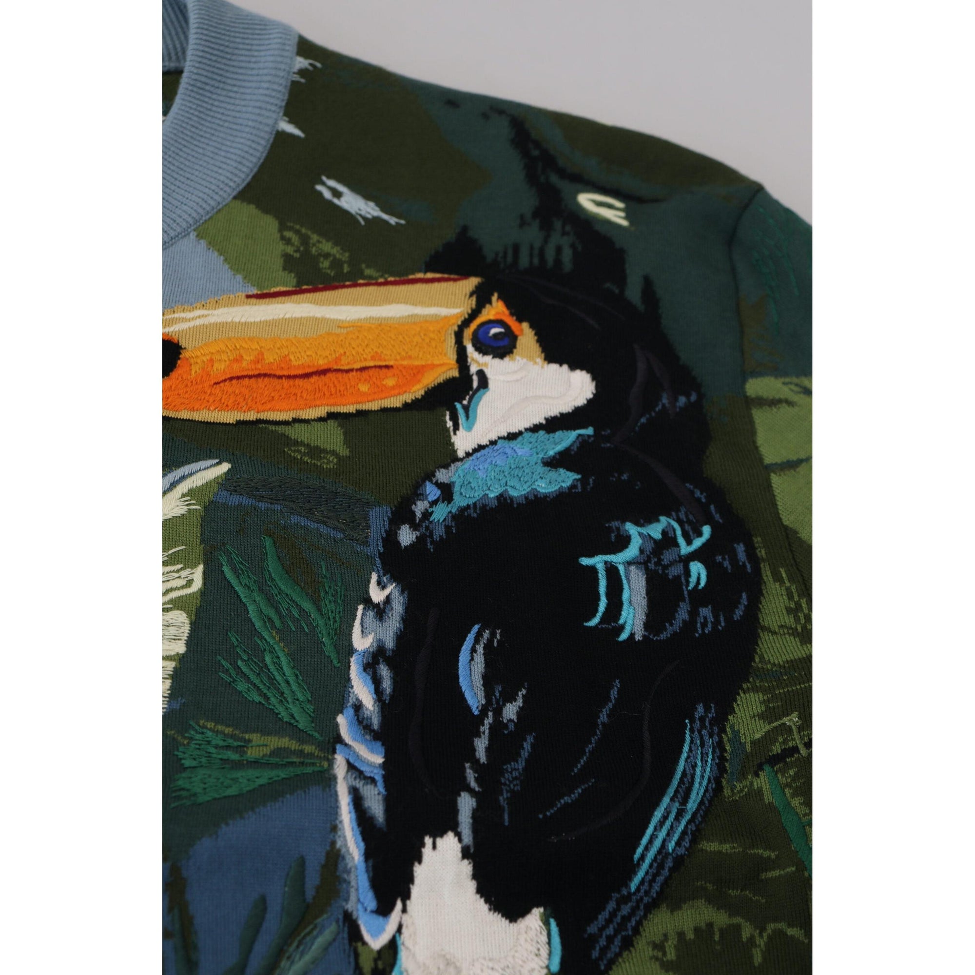 Dolce &amp; Gabbana Jungle Embroidered Wool Silk Sweater