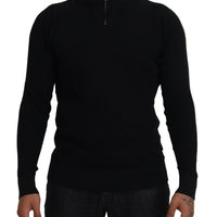 Dolce & Gabbana Elegant Silk Blend Black Pullover Sweater