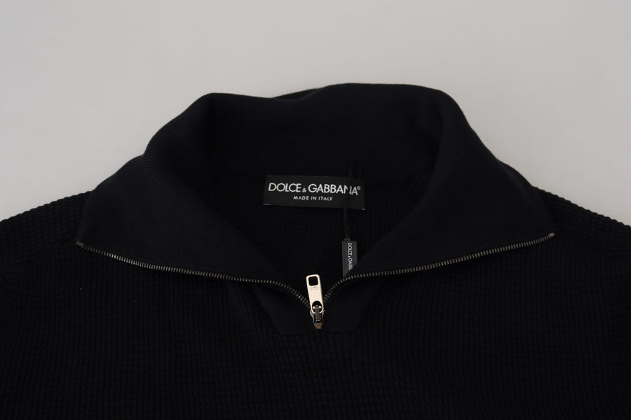 Dolce & Gabbana Elegant Silk Blend Black Pullover Sweater