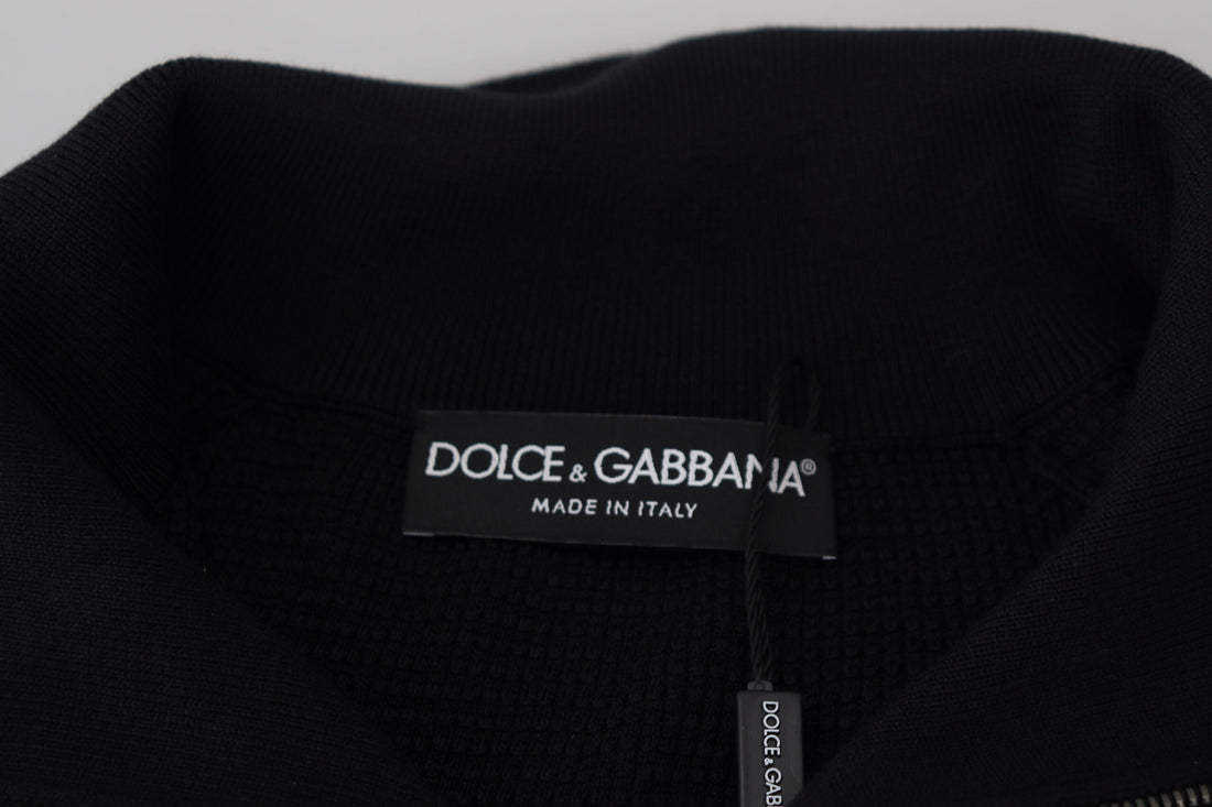 Dolce & Gabbana Elegant Silk Blend Black Pullover Sweater