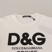 Dolce & Gabbana Elegant White Cotton Pullover Sweater