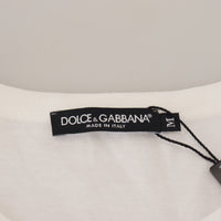 Dolce & Gabbana Elegant White Cotton Pullover Sweater