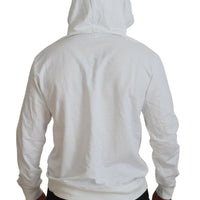 Dolce & Gabbana Elegant White Logo Hooded Sweatshirt