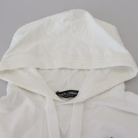 Dolce & Gabbana Elegant White Logo Hooded Sweatshirt