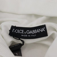 Dolce & Gabbana Elegant White Logo Hooded Sweatshirt