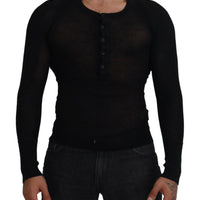 Dolce & Gabbana Elegant Black Cashmere Pullover Sweater