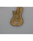 Dolce & Gabbana Gold Sequined Guitar Pin Brooch
