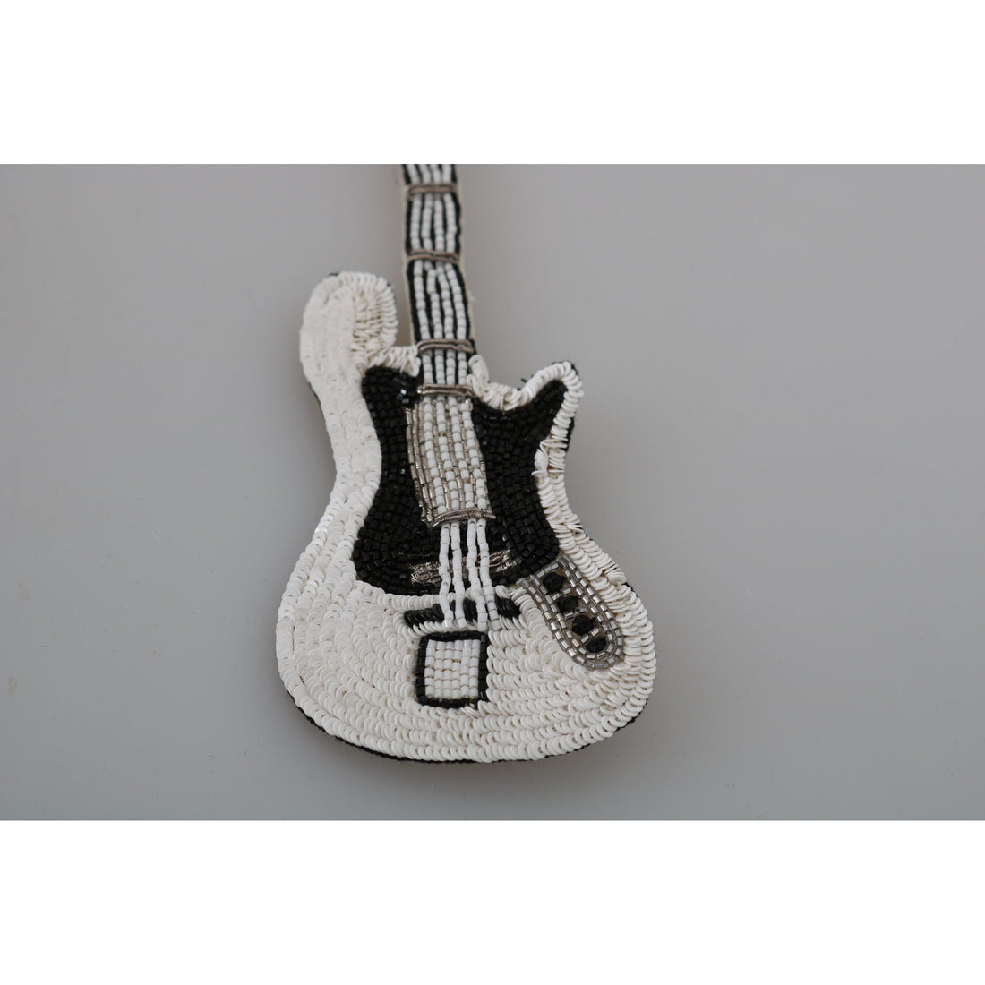 Dolce & Gabbana Gold Sequined Guitar Pin Brooch