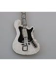 Dolce & Gabbana Gold Sequined Guitar Pin Brooch