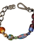 Dolce & Gabbana Multicolor Beaded Silver Chain Bracelet