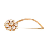 Dolce & Gabbana Exquisite Crystal-Embellished Gold Brooch