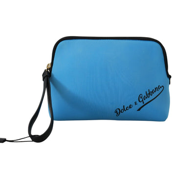 Dolce & Gabbana Elegant Blue Polyamide Pouch Bag