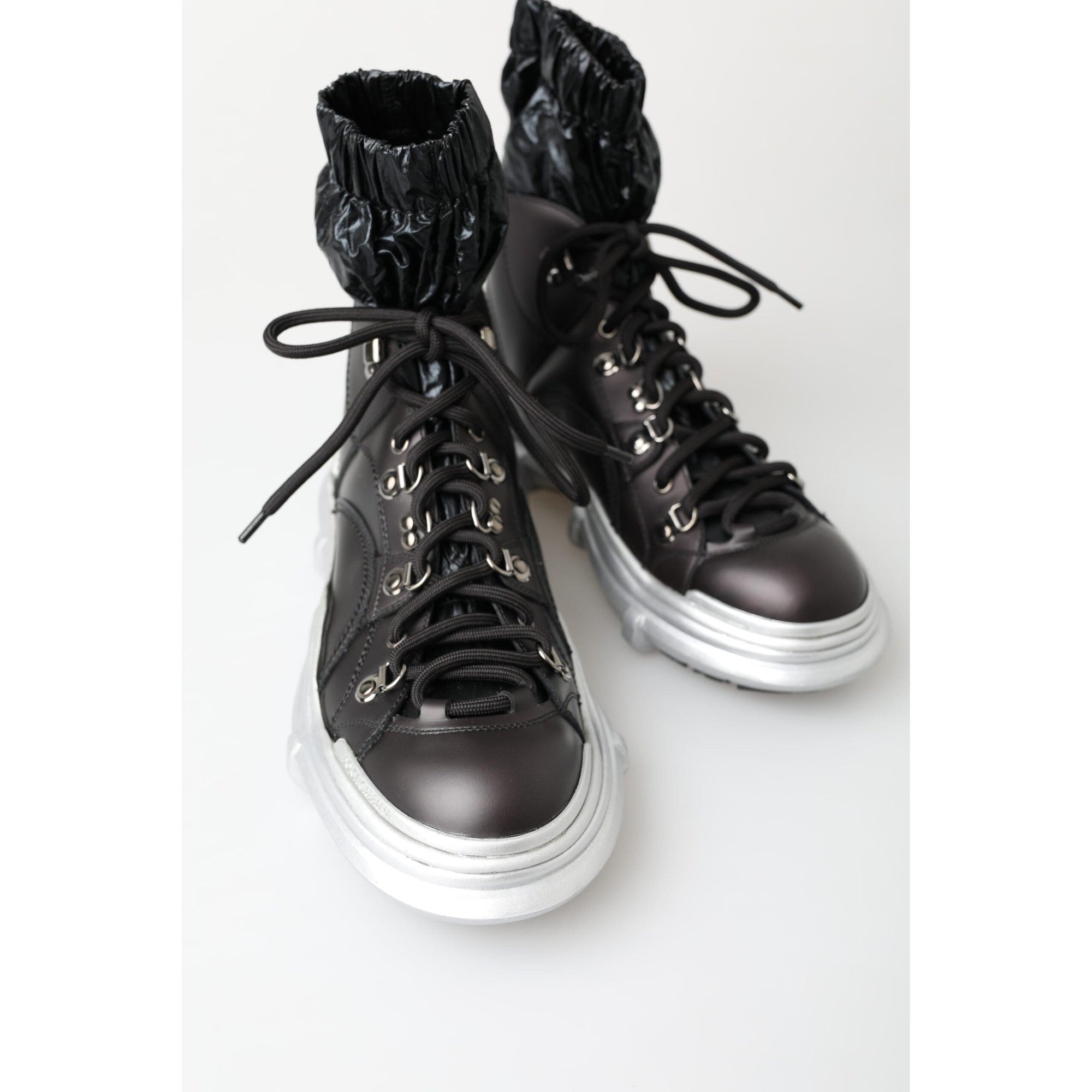 Dolce &amp; Gabbana Black High Top Sneaker Bootie