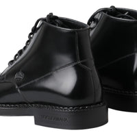 Dolce & Gabbana Elegant Black Leather Men's Boots