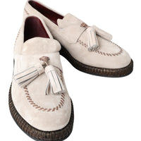 Dolce & Gabbana Elegant Ivory Leather Espadrilles