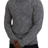 Dolce & Gabbana Elegant Gray Wool-Blend Turtleneck Sweater