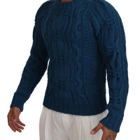 Dolce & Gabbana Elegant Blue Crewneck Sweater