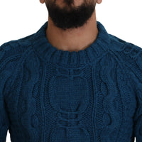 Dolce & Gabbana Elegant Blue Crewneck Sweater