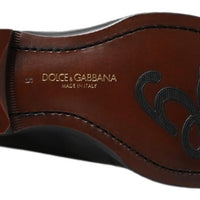 Dolce & Gabbana Elegant Black Leather Slipper Loafers