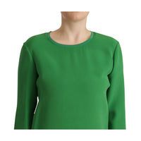 Armani Elegant Silk Long Sleeve Sweater in Lush Green