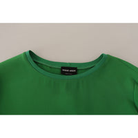 Armani Elegant Silk Long Sleeve Sweater in Lush Green