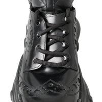 Dolce & Gabbana Elegant Black Leather Ankle Boots