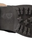 Dolce & Gabbana Black Shearling Leather Long Boots